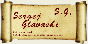 Sergej Glavaški vizit kartica